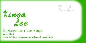 kinga lee business card